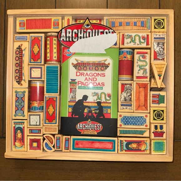 Shure Archiquest Dragons & Pagodas Chinas Treasures Complete Set Building Block - Picture 8 of 8